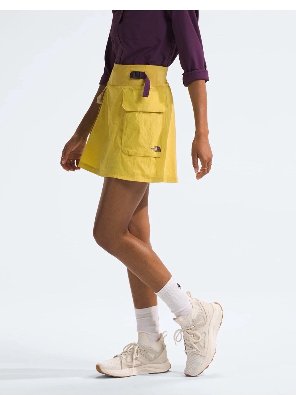 The North Face utility gorpocore Spring Peak Hiking Skort Skirt Yellow size M
